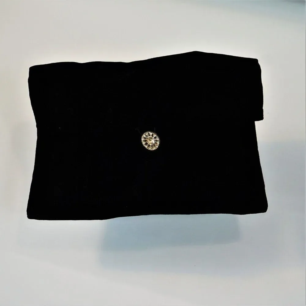 Vintage Black Velvet Jewelry Bag Specially Hand Made By Susan Storage Envelope